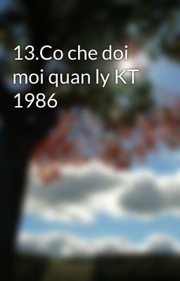 13.Co che doi moi quan ly KT 1986