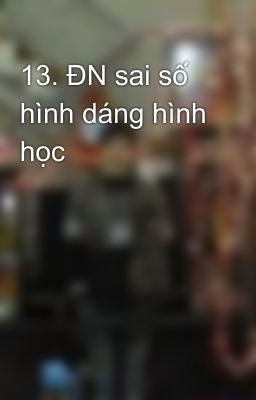 13. ĐN sai số hình dáng hình học