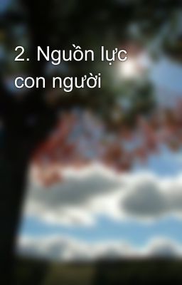 2. Nguồn lực con người