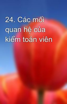 24. Các mối quan hệ của kiểm toán viên