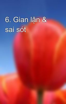 6. Gian lận & sai sót