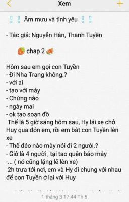 Âm Mưu Và Tình Yêu Chap 2 💙