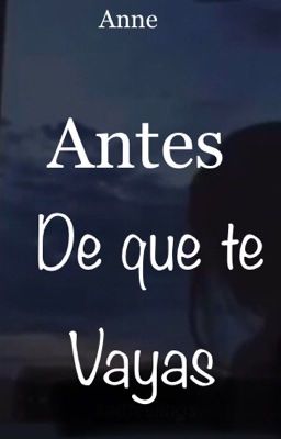 ANTES DE QUE TE VAYAS(PRIMER LIBRO)