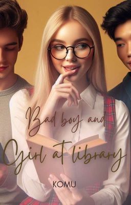   Bad boy and  girl at Library