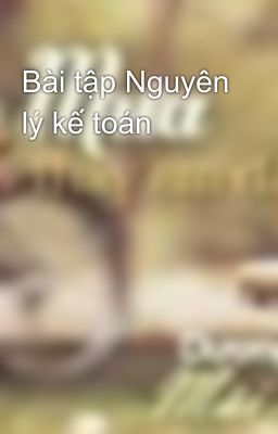 Bài tập Nguyên lý kế toán