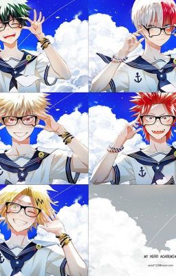 Bakugo x kirishima x kaminari x todoroki x Midoriya x reader- fantasy island