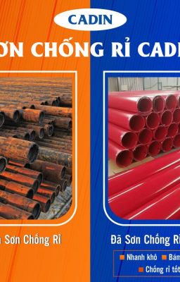 BÁN SƠN CHỐNG RỈ CADIN MÀU ĐỎ CHO SẮT THÉP GIÁ TỐT