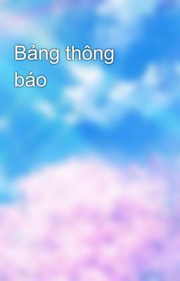 Bảng thông báo