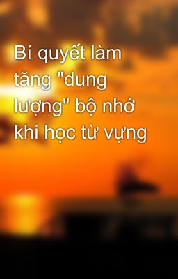 Bí quyết làm tăng 