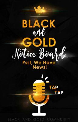 Black And Gold Community Notice Board