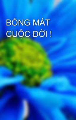 BÓNG MÁT CUỘC ĐỜI !