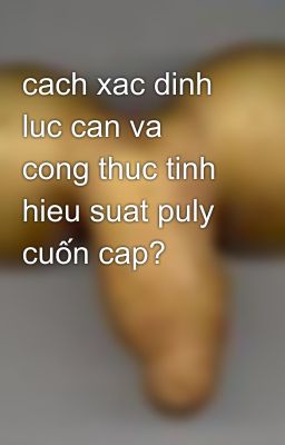 cach xac dinh luc can va cong thuc tinh hieu suat puly cuốn cap?