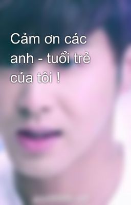 Cảm ơn các anh - tuổi trẻ của tôi !