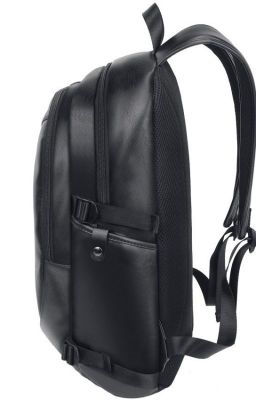 Casual Leather Laptop Backpack Fashionable Waterproof Design