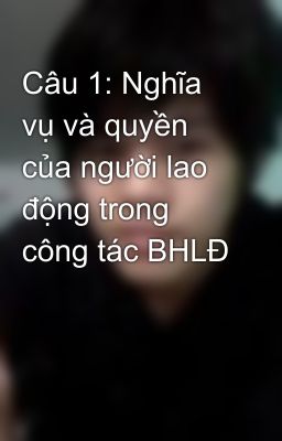 Câu 1: Nghĩa vụ và quyền của người lao động trong công tác BHLĐ