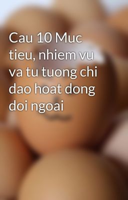 Cau 10 Muc tieu, nhiem vu va tu tuong chi dao hoat dong doi ngoai