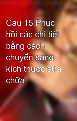 Cau 15 Phục hồi các chi tiết bằng cách chuyển sang kích thước sửa chữa