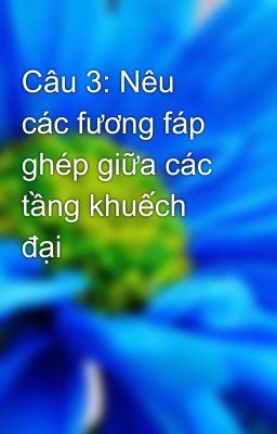 Câu 3: Nêu các fương fáp ghép giữa các tầng khuếch đại