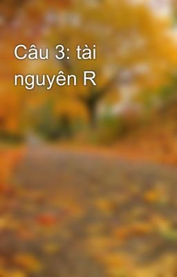 Câu 3: tài nguyên R