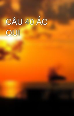 CÂU 40 ẮC QUI