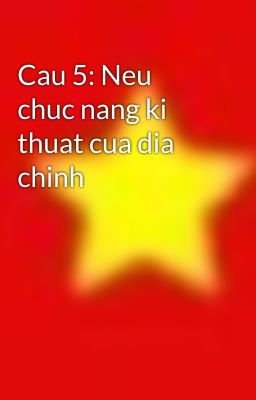 Cau 5: Neu chuc nang ki thuat cua dia chinh