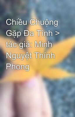 Chiều Chuộng Gặp Đa Tình > tác giả: Minh Nguyệt Thính Phong