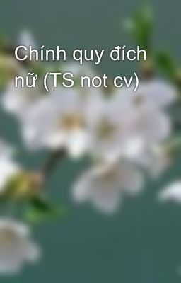 Chính quy đích nữ (TS not cv)