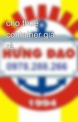 cho thuê container giá rẻ