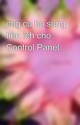 cog cu bo sung tiện ích cho Control Panel