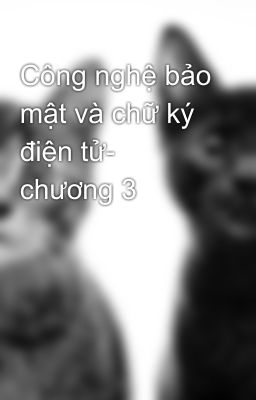 Công nghệ bảo mật và chữ ký điện tử- chương 3