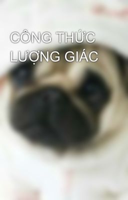 CÔNG THỨC LƯỢNG GIÁC