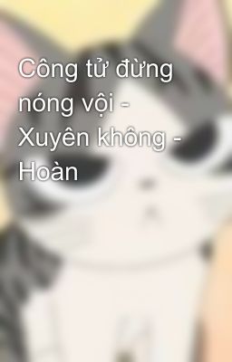 Công tử đừng nóng vội - Xuyên không - Hoàn