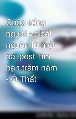 Cuộc sống người vợ bắt nguồn từ một bài post 'tìm bạn trăm năm' - Ô Thất