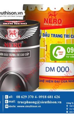 ĐẠI LÝ BÁN SƠN DẦU NERO THÙNG 18L, LON 3LÍT GIÁ RẺ NHẤT TPHCM