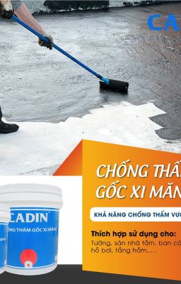 Đại Lý Sơn Chống Thấm Gốc Xi Măng - Cadin - 20Kg Giá Rẻ Hàng Chính Hãng