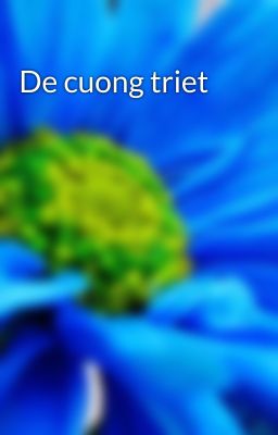 De cuong triet