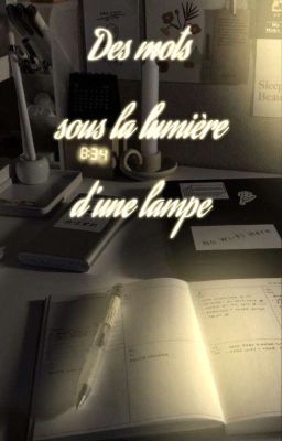 Des mots sous la lumière d'une lampe 