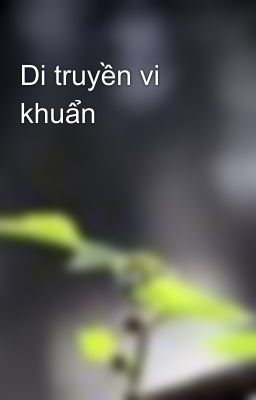 Di truyền vi khuẩn