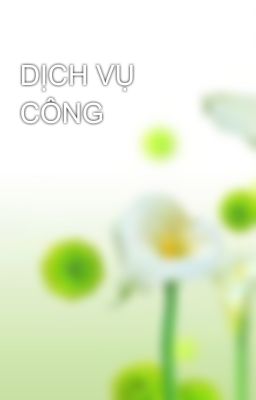 DỊCH VỤ CÔNG