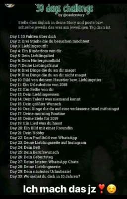 Die 30 Tage Challenge