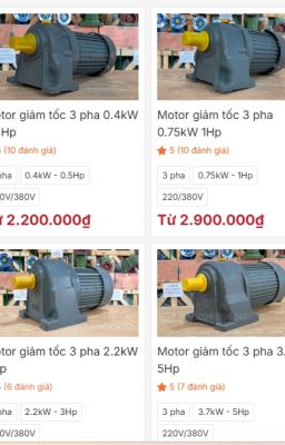Động Cơ Giảm Tốc 3 Pha