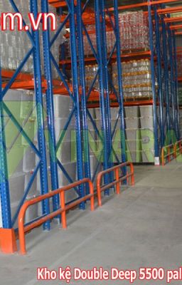 Double Deep racking nhiều tầng chứa pallet hàng hóa