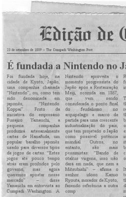 Edição de Ontem: É fundada a Nintendo - 23 de setembro de 1889