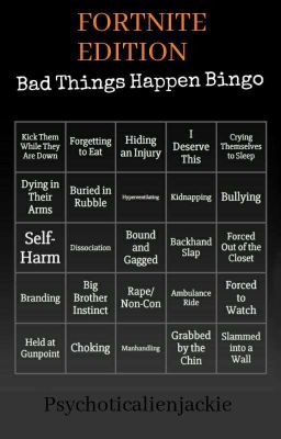 Fortnite | Bad Things Happen Bingo