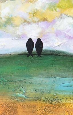 (gently) down the stream