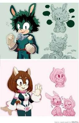 izuku the rabbit y ochako the hedgehog