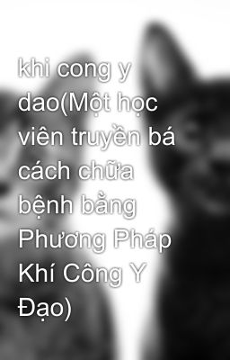 khi cong y dao(Một học viên truyền bá cách chữa bệnh bằng Phương Pháp Khí Công Y Đạo)