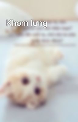 Khom lưng