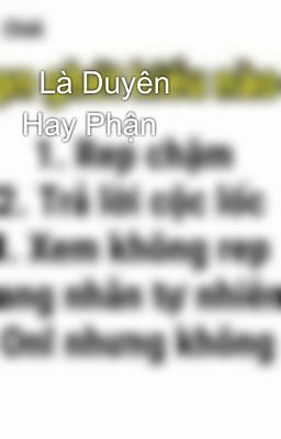   Là Duyên Hay Phận