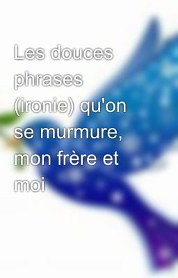 Les douces phrases (ironie) qu'on se murmure, mon frère et moi